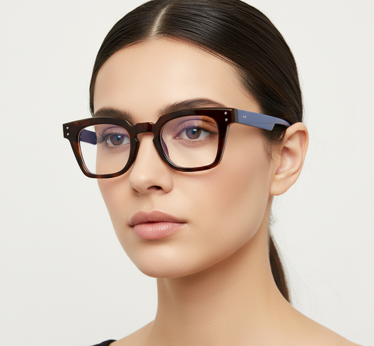 VeyRey hranaté brýle blokující modré světlo Tamp čirá skla