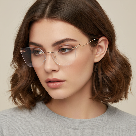 VeyRey dámské cat-eye dámské brýle blokující modré světlo Yapp čirá skla