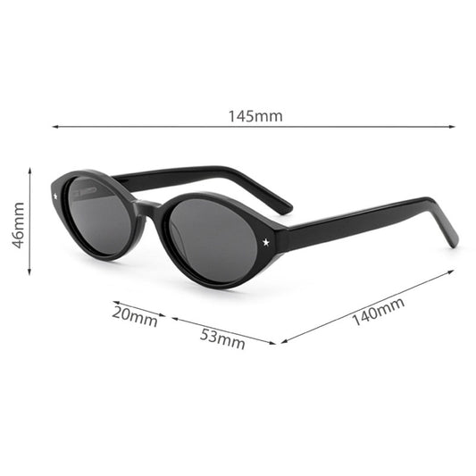 VeyRey dámské cat-eye acetátové polarizační sluneční brýle Aest hnědá obruba žlutá skla