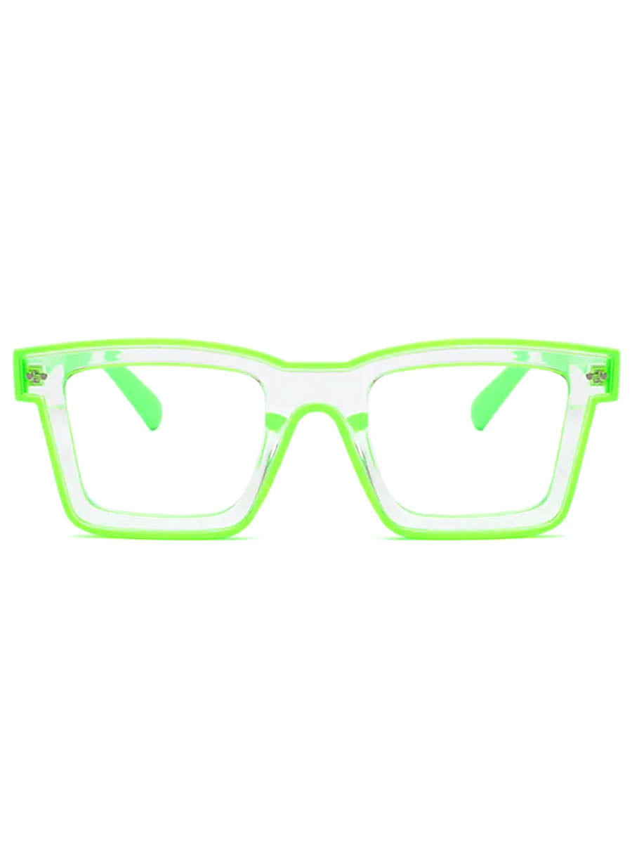 VeyRey Dámské brýle blokující modré světlo Twinklepond Hranaté Zelená Univerzální