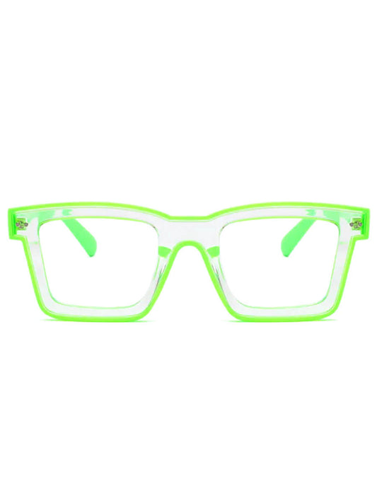 VeyRey Dámské brýle blokující modré světlo Twinklepond Hranaté Zelená Univerzální