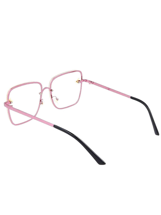 VeyRey Brýle blokující modré světlo Gwendonloie Hranaté Růžová Univerzální