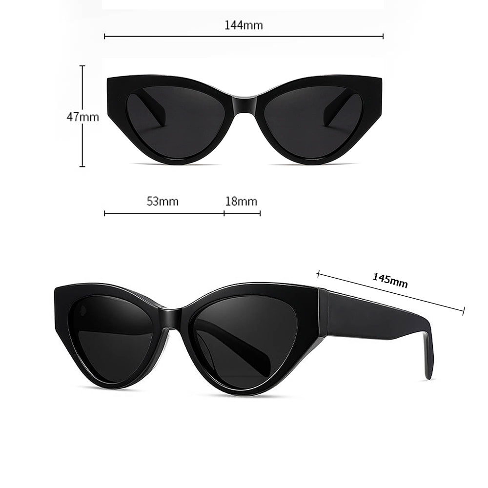 VeyRey acetátové sluneční brýle polarizační cat-eye Zurgug