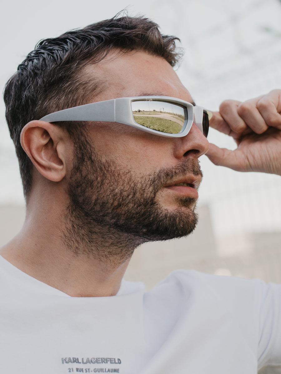 VeyRey Unisex sportovní sluneční brýle steampunk Istephiel bílá univerzální