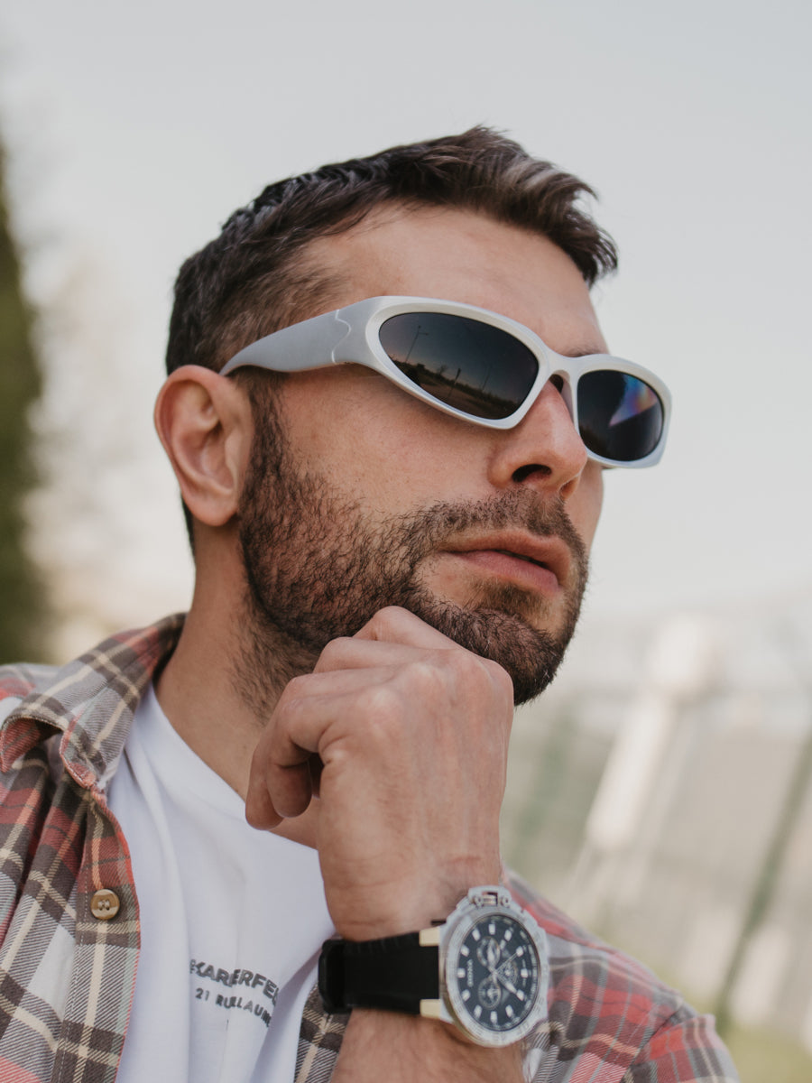 VeyRey Unisex sluneční brýle steampunk Telos bílá univerzální