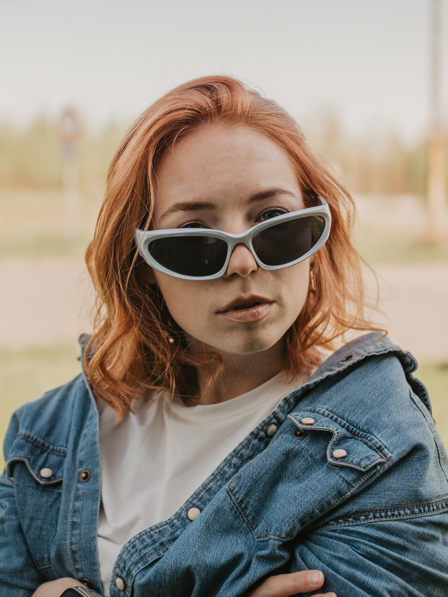 VeyRey Unisex sluneční brýle steampunk Telos bílá univerzální