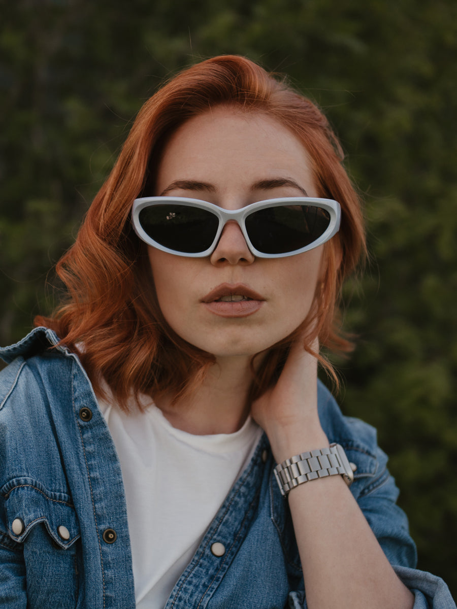 VeyRey Unisex sluneční brýle steampunk Telos bílá univerzální