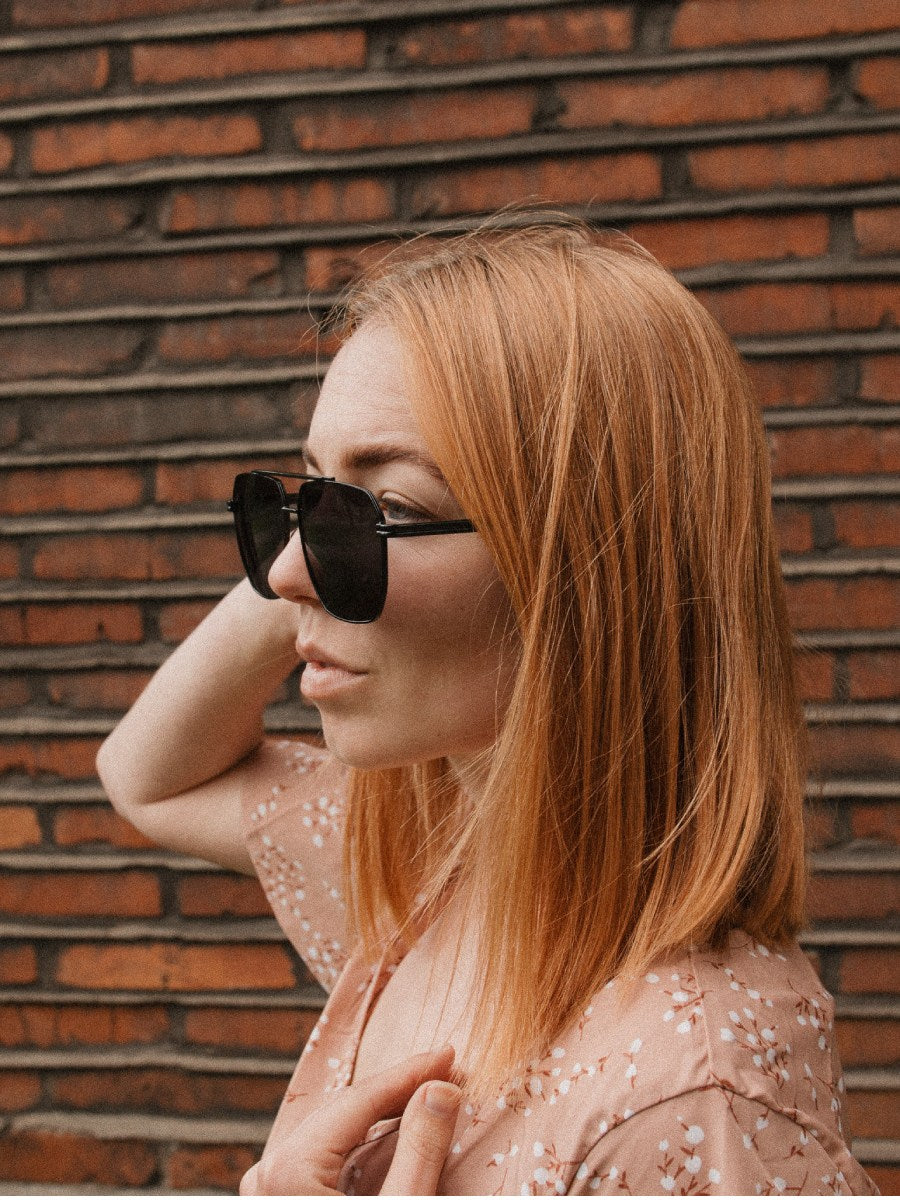 VeyRey Sluneční brýle Rak polarizační Hranaté Černá sklíčka Univerzální