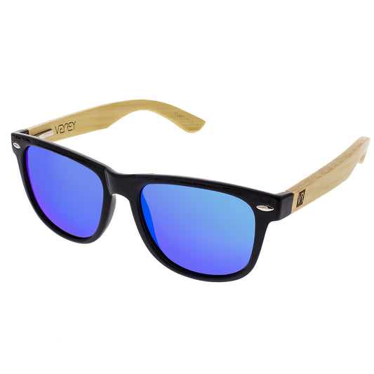 VeyRey Dřevěné polarizační sluneční brýle Conifer modrá skla