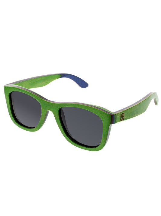 VeyRey Dřevěné polarizační sluneční brýle Metasequoia zelené
