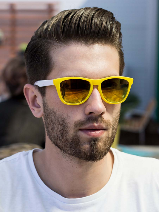 VeyRey Sluneční brýle Nerd Cool žluto-bílé