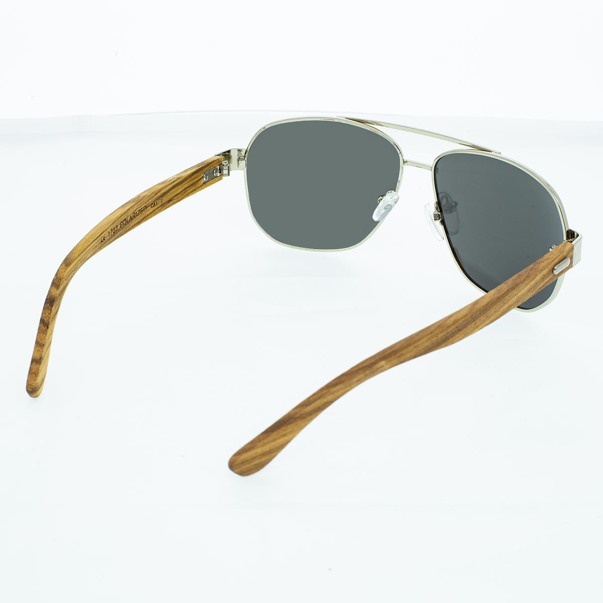 VeyRey Dřevěné sluneční brýle Pent stříbrná skla