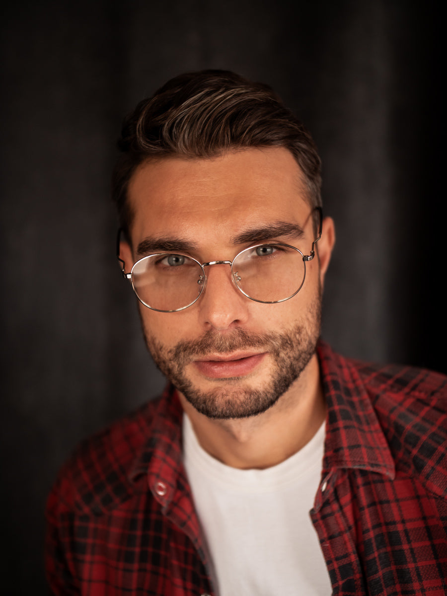 VeyRey brýle blokující modré světlo oválné Deug stříbrné