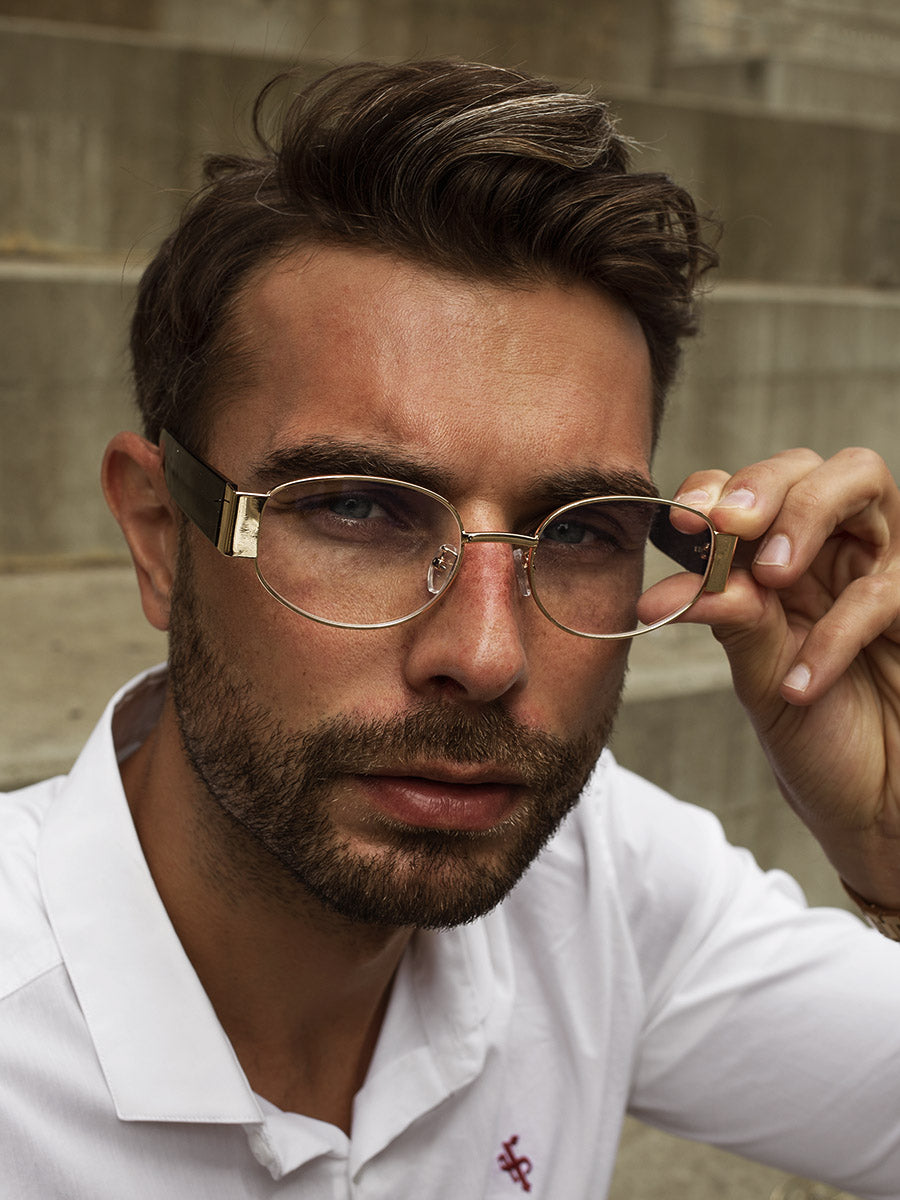 VeyRey Brýle s čirými skly Foy zlaté