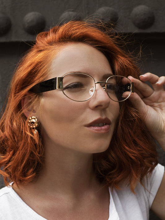 VeyRey Brýle s čirými skly Foy zlaté