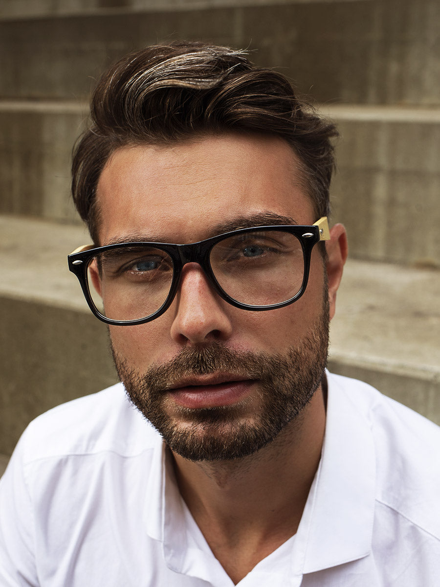 VeyRey Brýle s čirými skly Nerd Graham černé