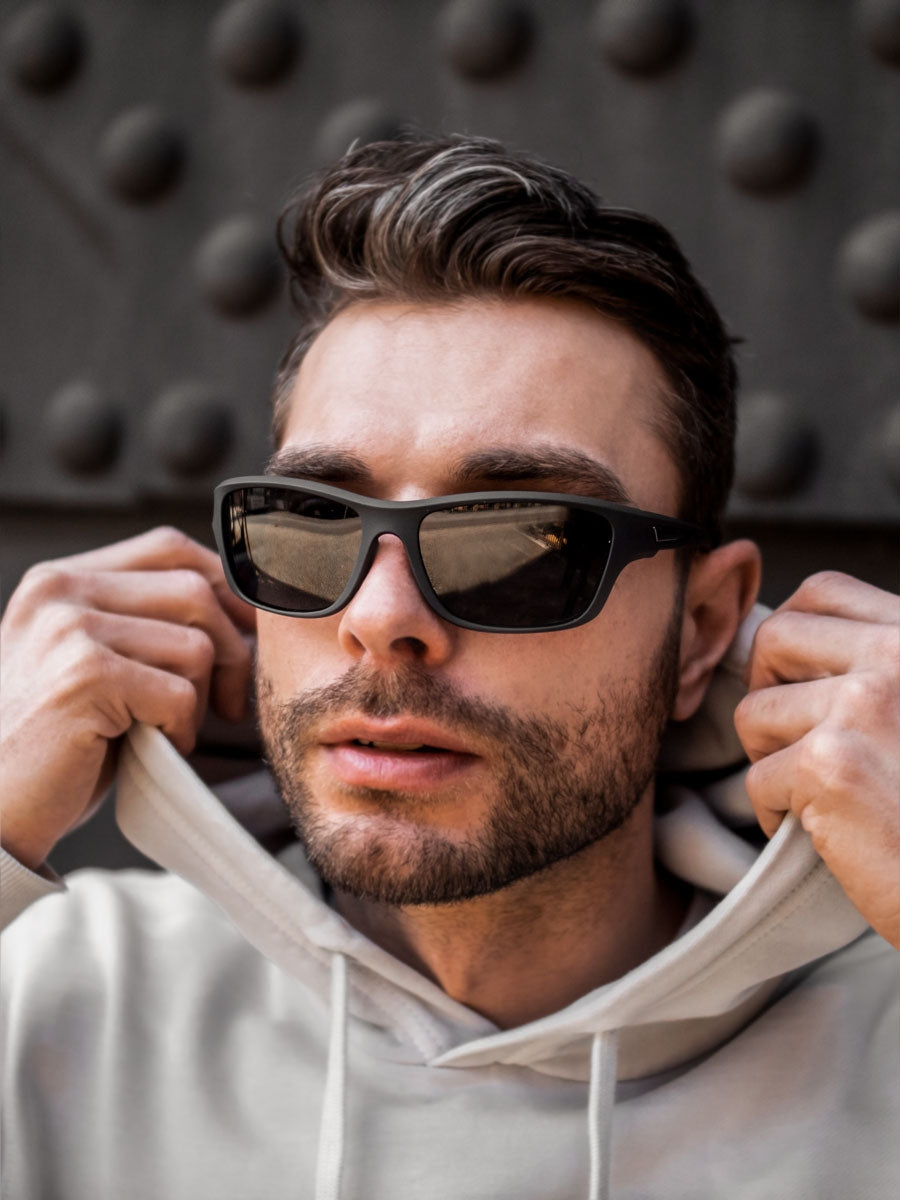 VeyRey Polarizační sluneční brýle Gustav černé