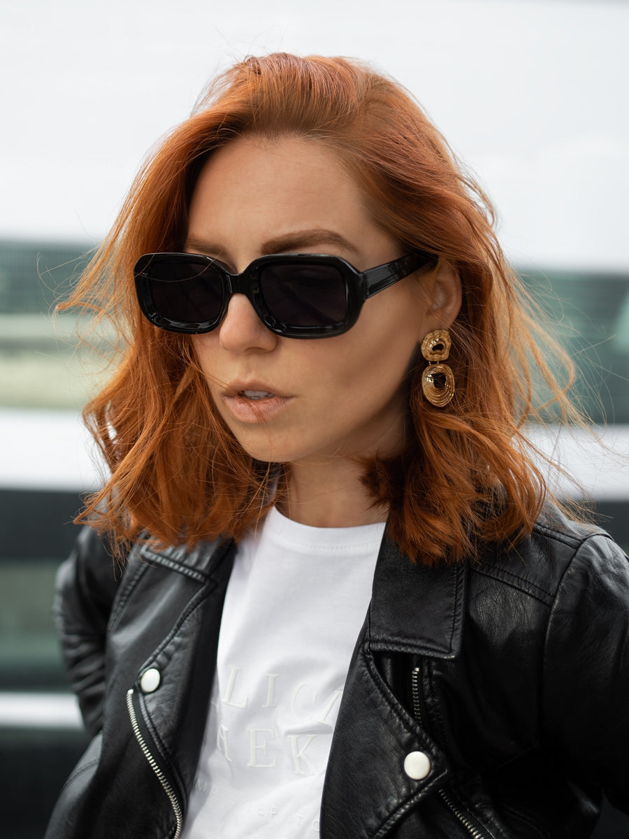 VeyRey Sluneční brýle hranaté Helmi černé