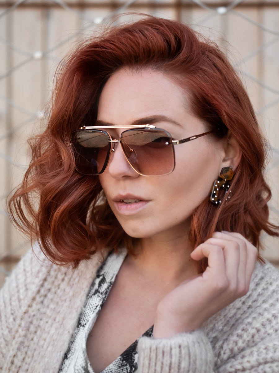 VeyRey Sluneční brýle Ingemar hnědá skla