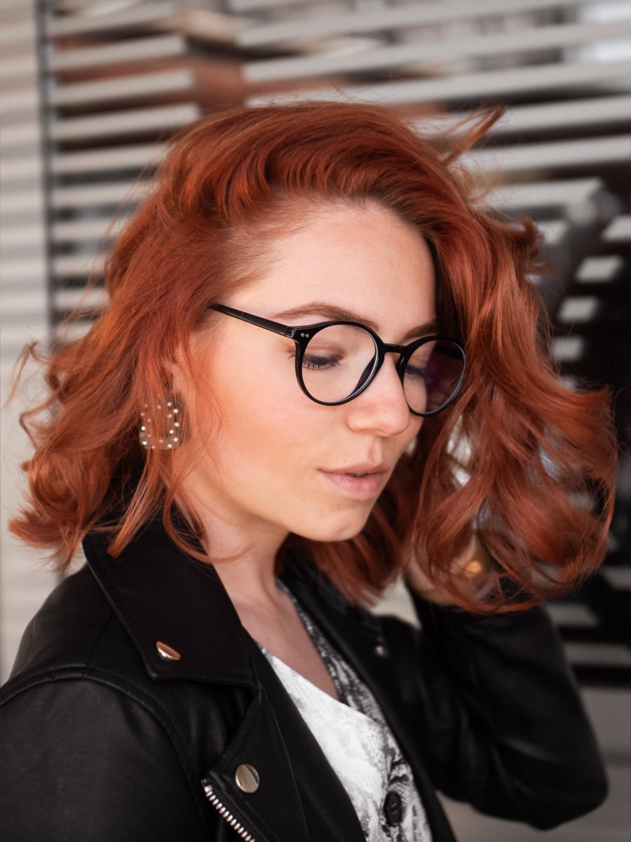 VeyRey Brýle na modré světlo oválné Justyn černé