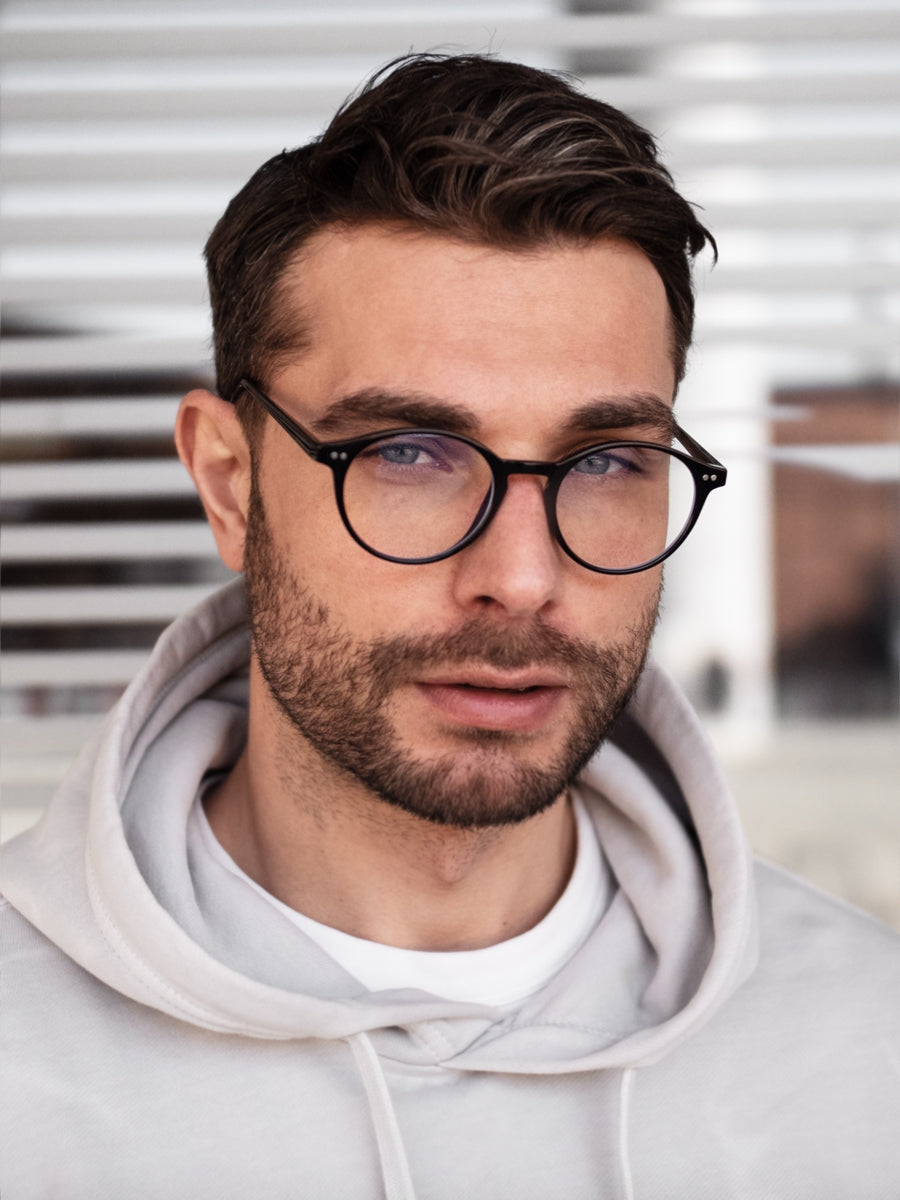 VeyRey Brýle na modré světlo oválné Justyn černé