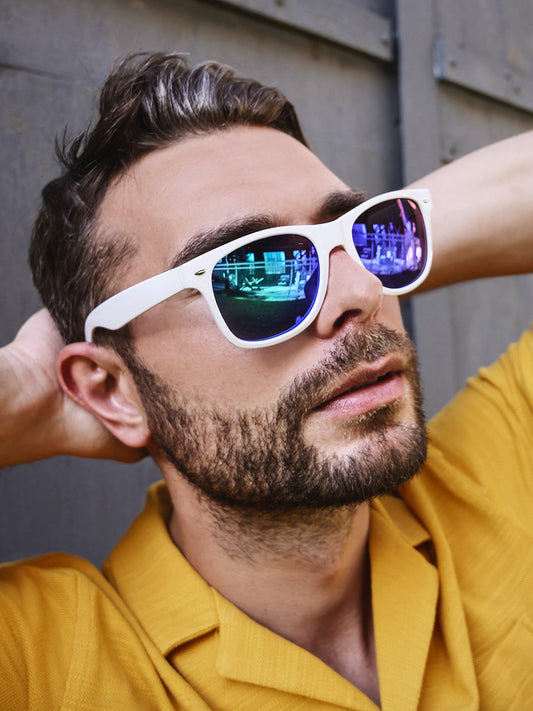 VeyRey Sluneční brýle Nerd zrcadlové modro-zelená skla