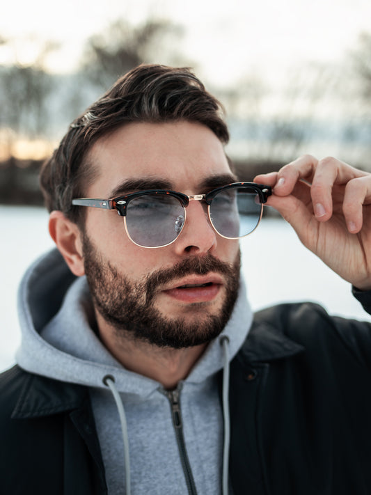 VeyRey Sluneční brýle polorámové Pelk modrá skla