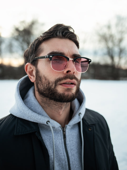 VeyRey Sluneční brýle polorámové Pelk fialová skla