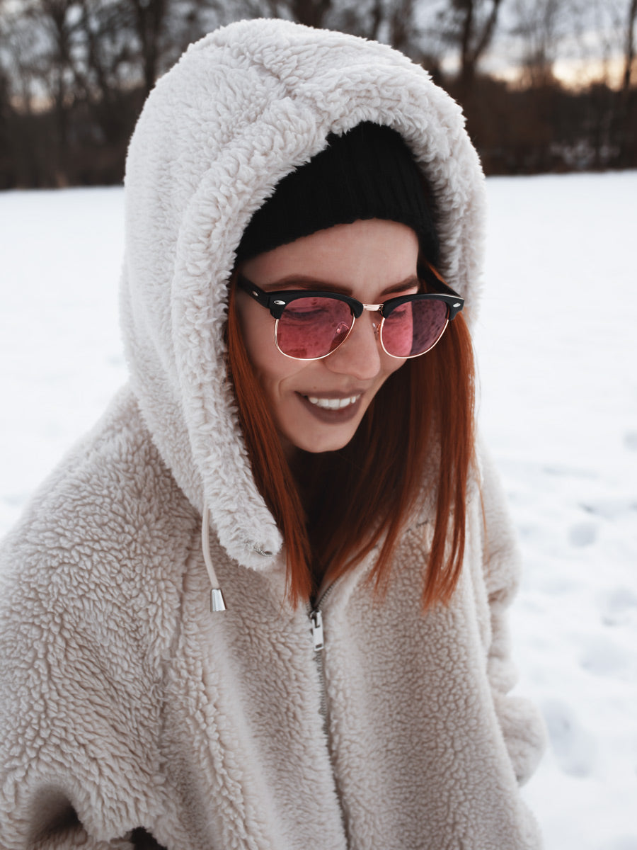 VeyRey Sluneční brýle polorámové Pelk fialová skla