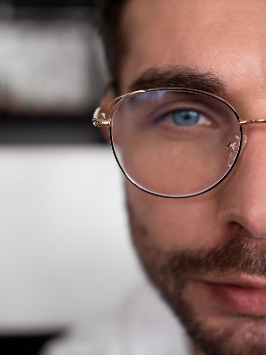 VeyRey Brýle blokující modré světlo Petronell černo-zlaté