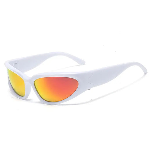 VeyRey Unisex sportovní sluneční brýle steampunk Gezrel bílá univerzální