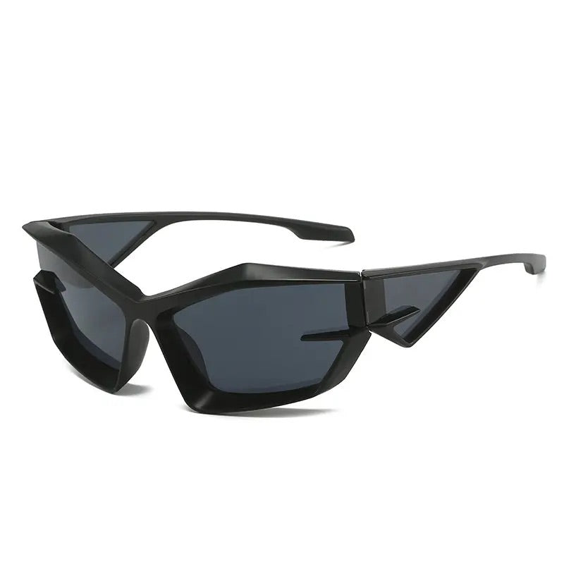 VeyRey Unisex futuristické sluneční brýle Calictor černé univerzální