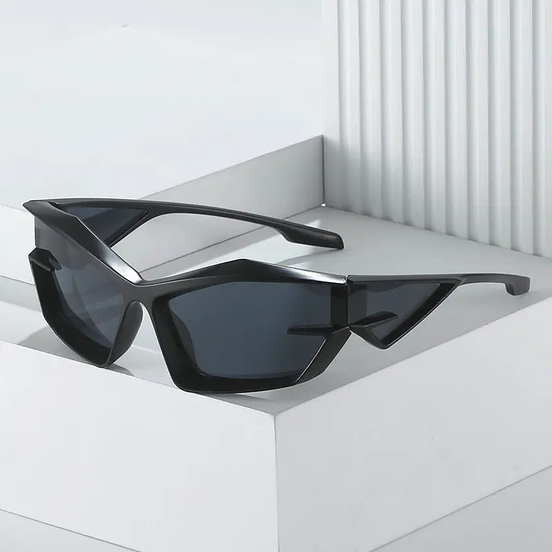 VeyRey Unisex futuristické sluneční brýle Calictor černé univerzální
