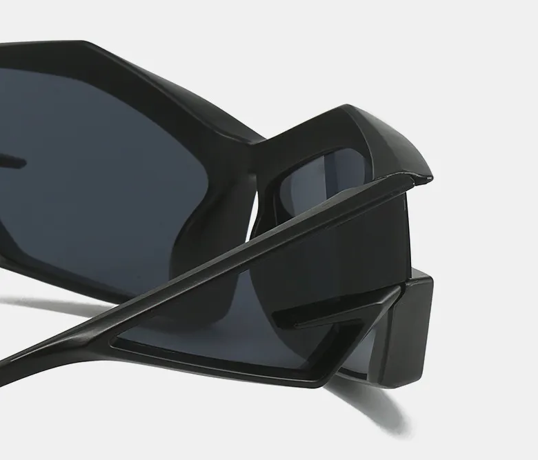 VeyRey Unisex futuristické sluneční brýle Calictor černé univerzální