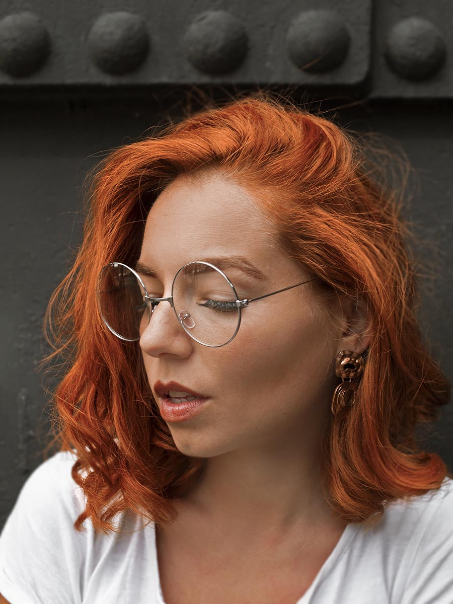 VeyRey Brýle s čirými skly Townsend stříbrné