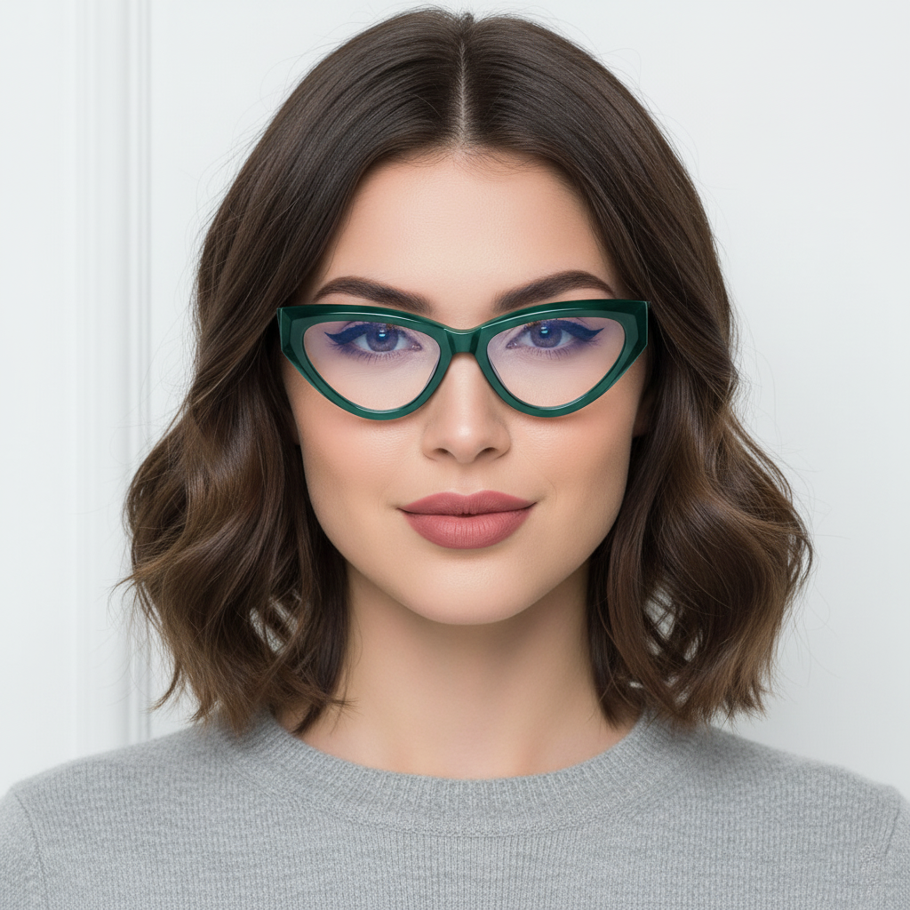 VeyRey dámské cat-eye dámské brýle blokující modré světlo Hunog čirá skla