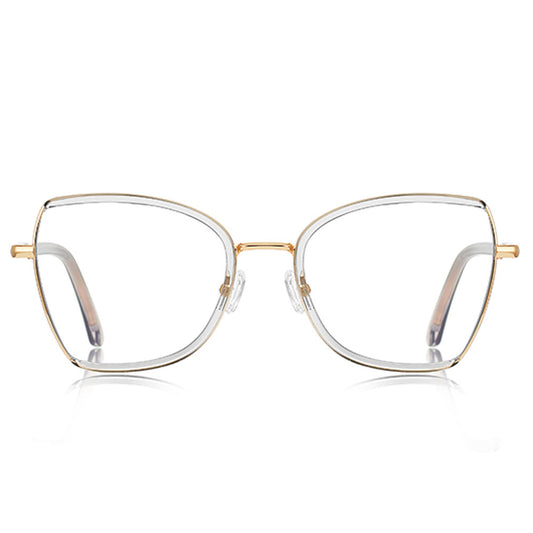 VeyRey dámské oversize dámské brýle blokující modré světlo Zep čirá skla