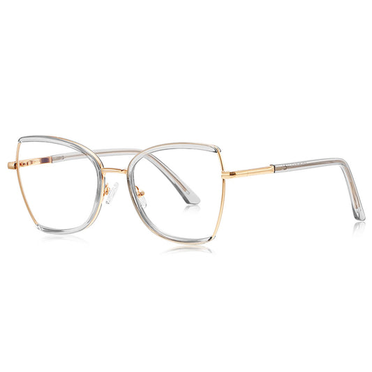 VeyRey dámské oversize dámské brýle blokující modré světlo Zep čirá skla