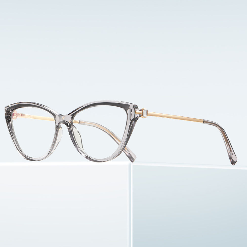 VeyRey dámské cat-eye dámské brýle blokující modré světlo Overhunk čirá skla