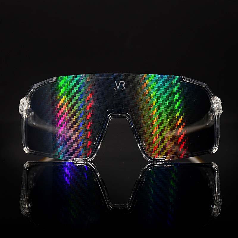 VeyRey sportovní sluneční brýle Ogharod (hologram Carbon) čirá obruba vícebarevná skla