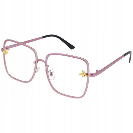 VeyRey Brýle blokující modré světlo Gwendonloie Hranaté Růžová Univerzální