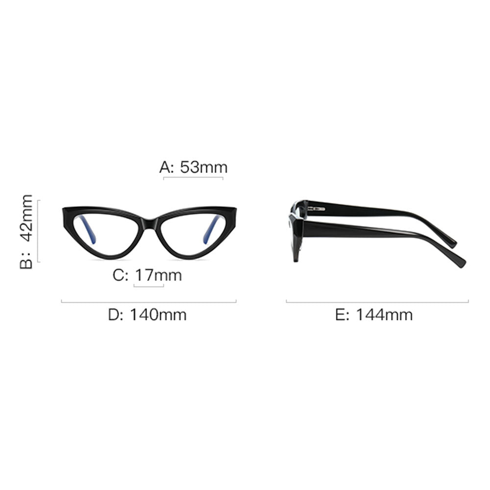 VeyRey dámské cat-eye dámské brýle blokující modré světlo Sprimack čirá skla