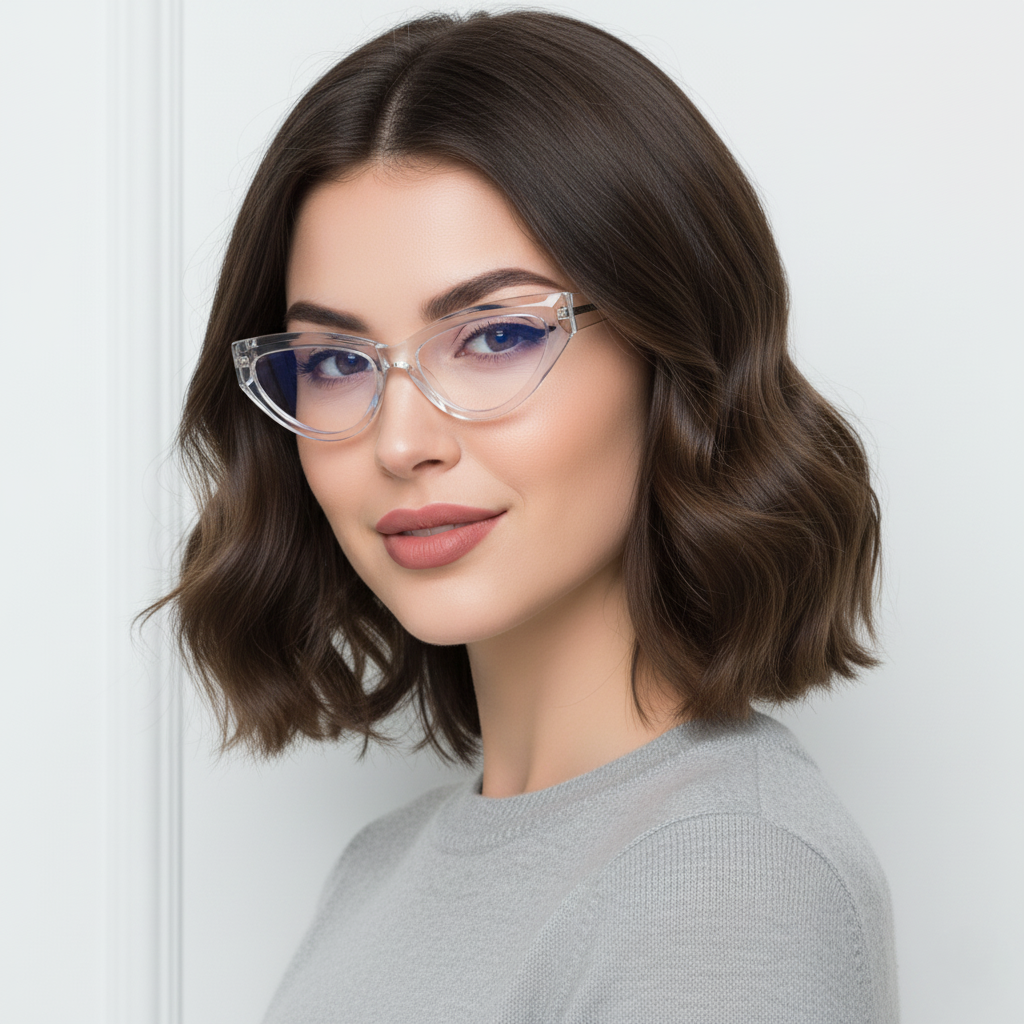 VeyRey dámské cat-eye dámské brýle blokující modré světlo Sprimack čirá skla