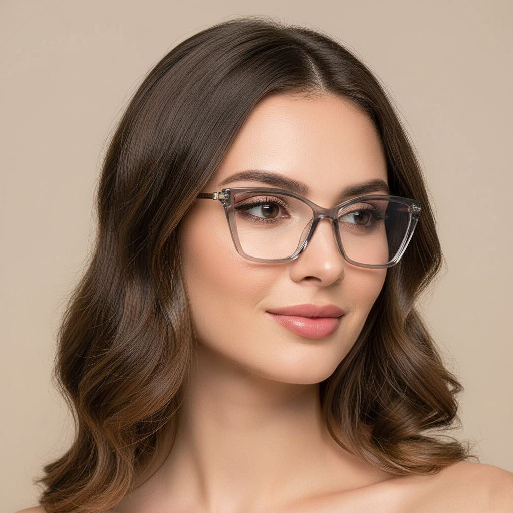 VeyRey dámské cat-eye dámské brýle blokující modré světlo Techale čirá skla