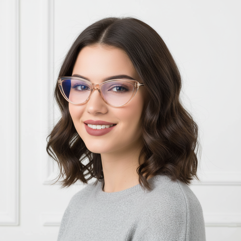 VeyRey dámské cat-eye dámské brýle blokující modré světlo Ircent čirá skla