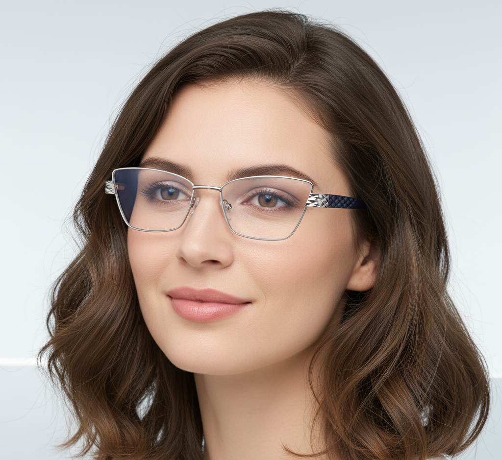 VeyRey dámské cat-eye dámské brýle blokující modré světlo Gallit čirá skla