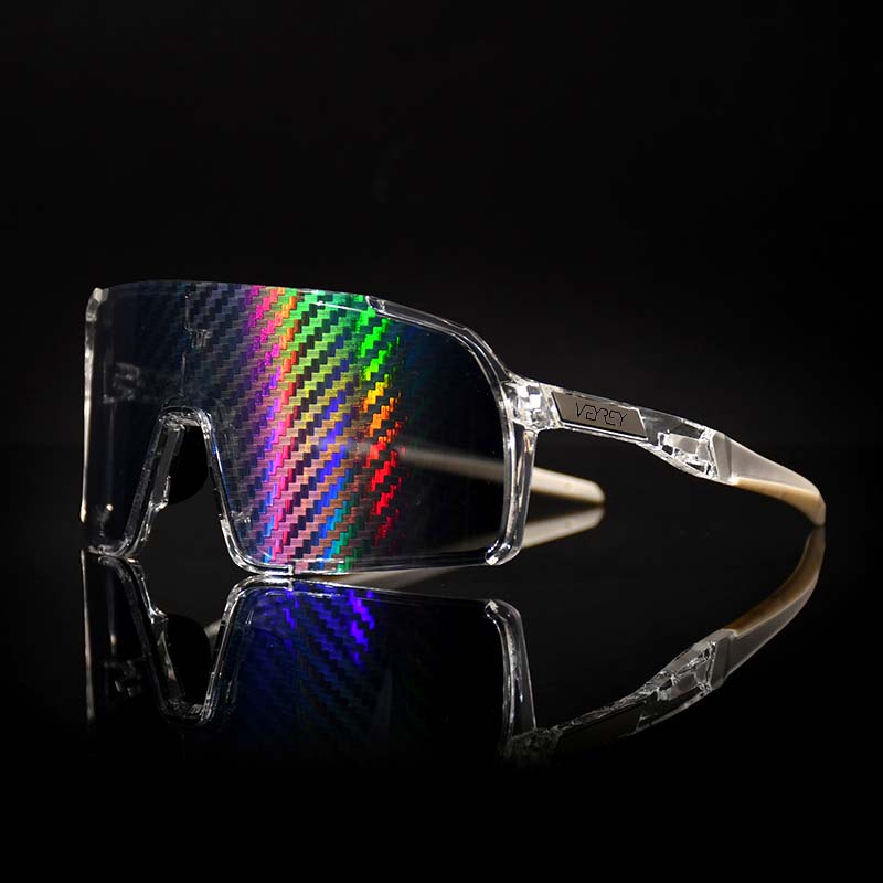 VeyRey sportovní sluneční brýle Ogharod (hologram Carbon) čirá obruba vícebarevná skla