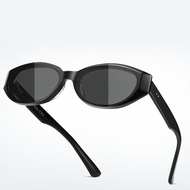 VeyRey dámské cat-eye acetátové sluneční brýle Sublepp černá obruba černá skla