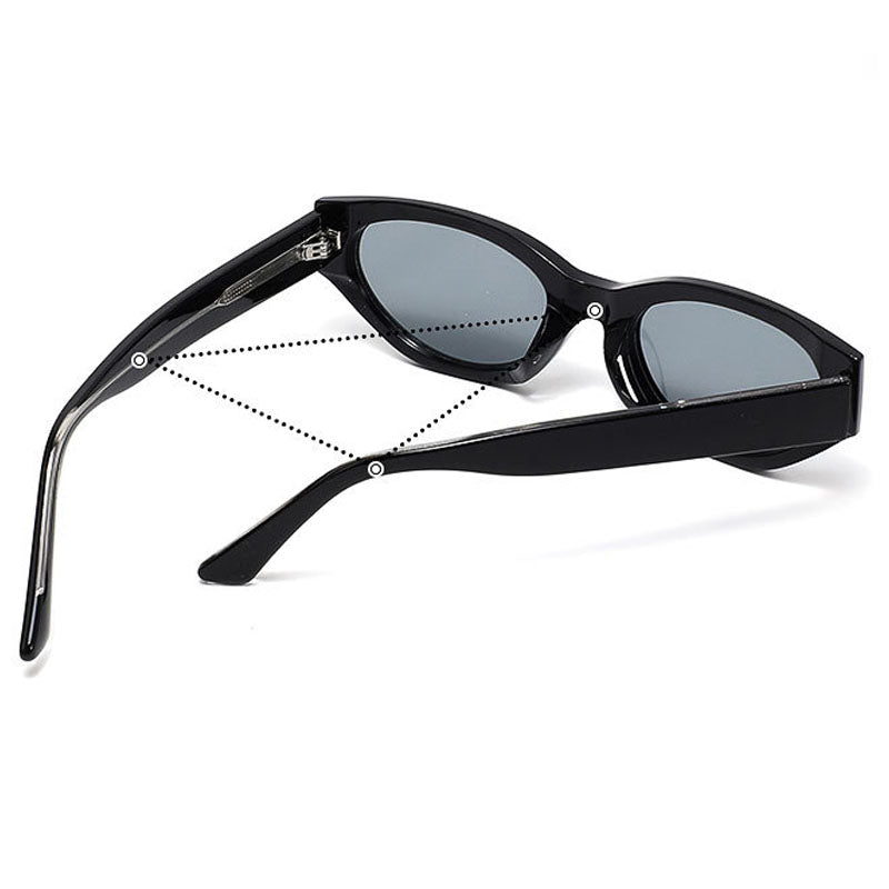 VeyRey cat-eye sluneční brýle Nontu černá obruba černá skla