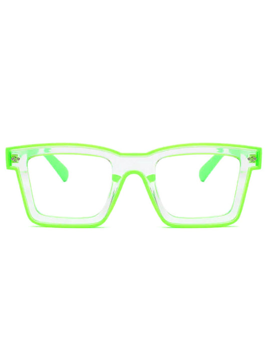 VeyRey Dámské brýle blokující modré světlo Twinklepond Hranaté Zelená Univerzální